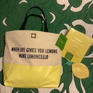 Kate Spade BUNDLE Tote Journal Purse Limoncello